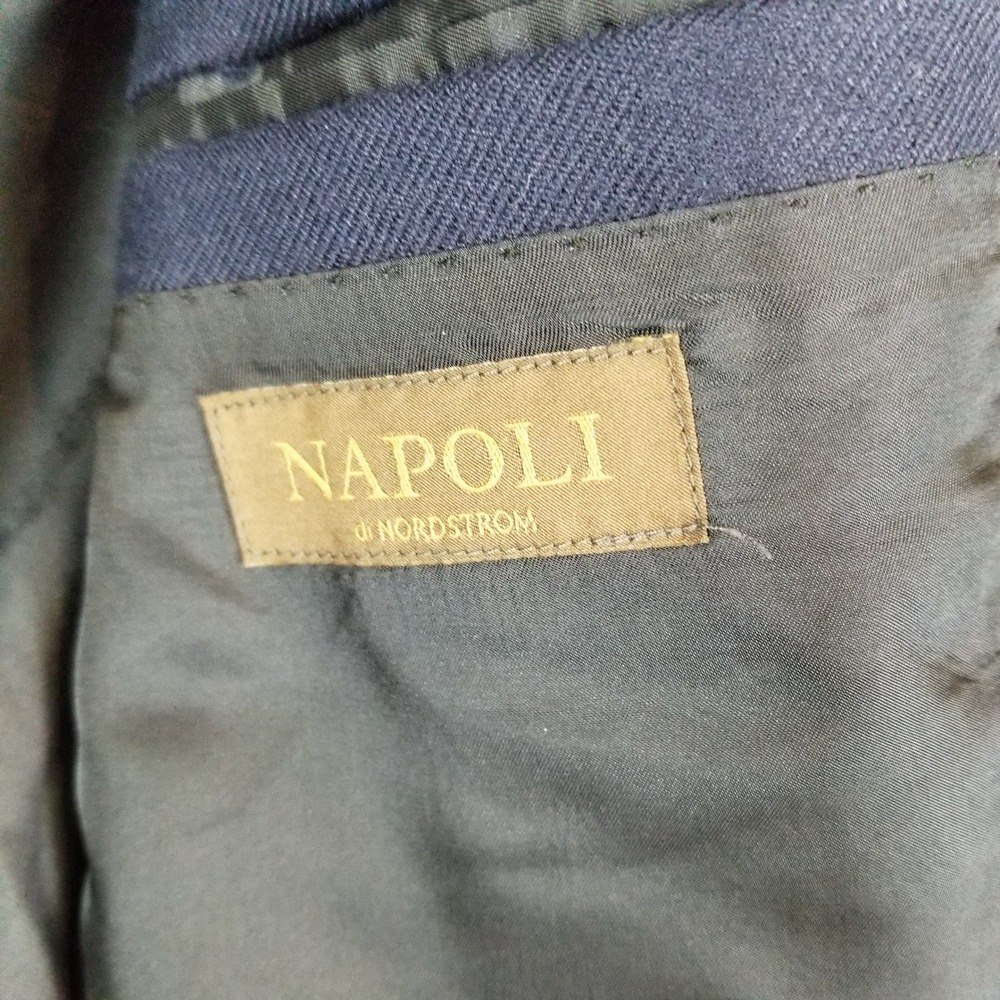 John W. Nordstrom Blazer Men 44L Navy Loro Piana 100% Cashmere Sport Coat Napoli - Picture 4 of 10
